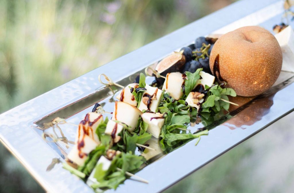Pear & Brie Cheese Salad Skewers