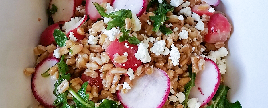 Radish & Goat Cheese Farro Salad