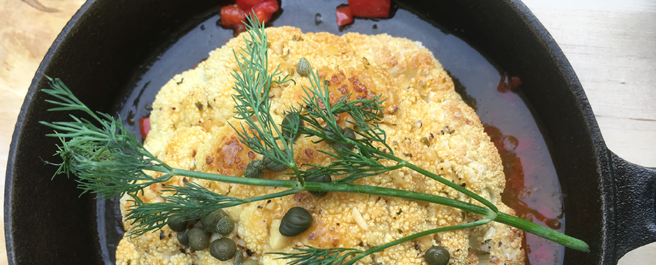 Pot Roasted Cauliflower Piccata