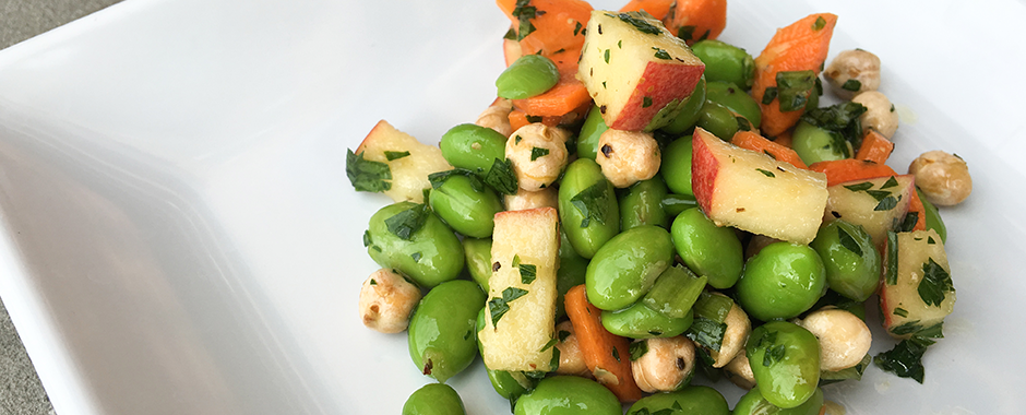 Apple, Edamame & Chickpea Salad