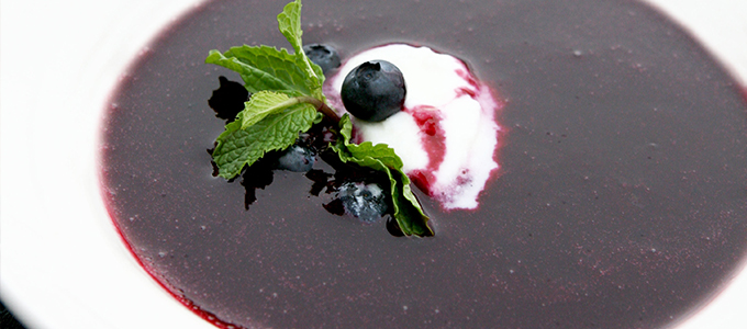 Chilled Blueberry Soup
