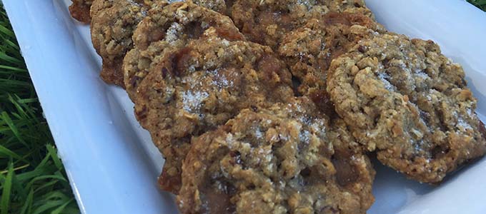 Salty Caramel & Pecan Oatmeal Cookies