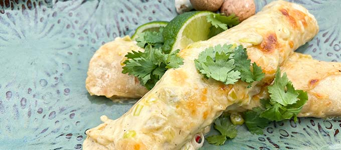 Roasted Mushroom Enchiladas