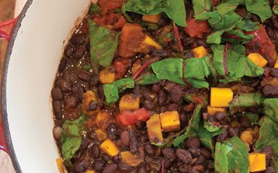 Black Bean Chili, Butternut Squash & Swiss Chard