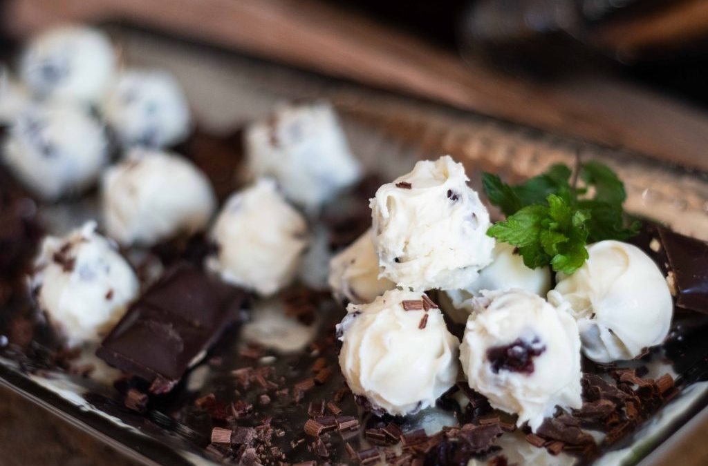 White Chocolate Cherry Truffles