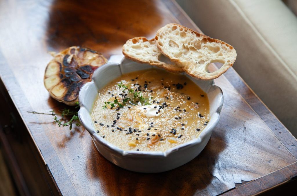 Roasted Garlic & Parsnip Soup