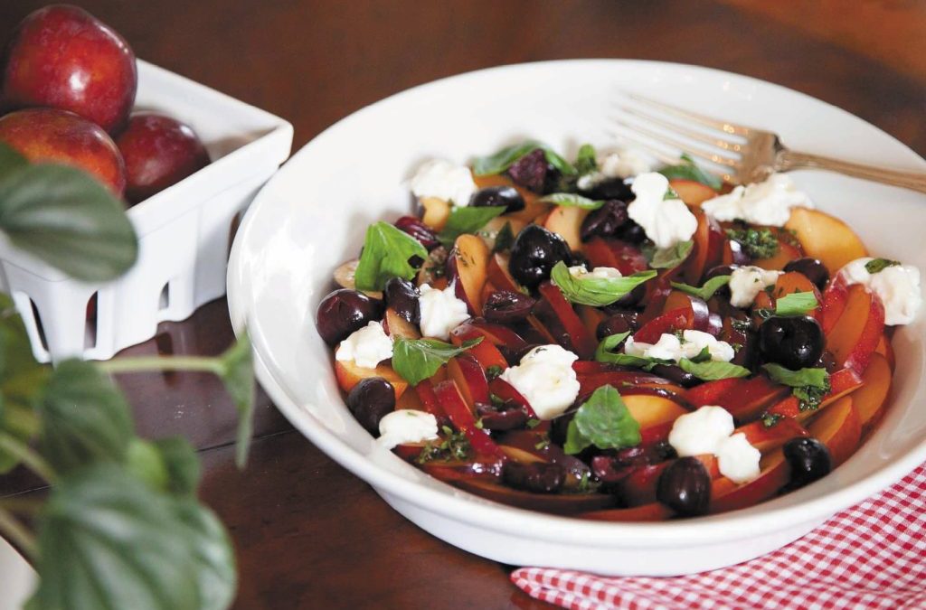 Marinated Stone Fruit Caprese Salad